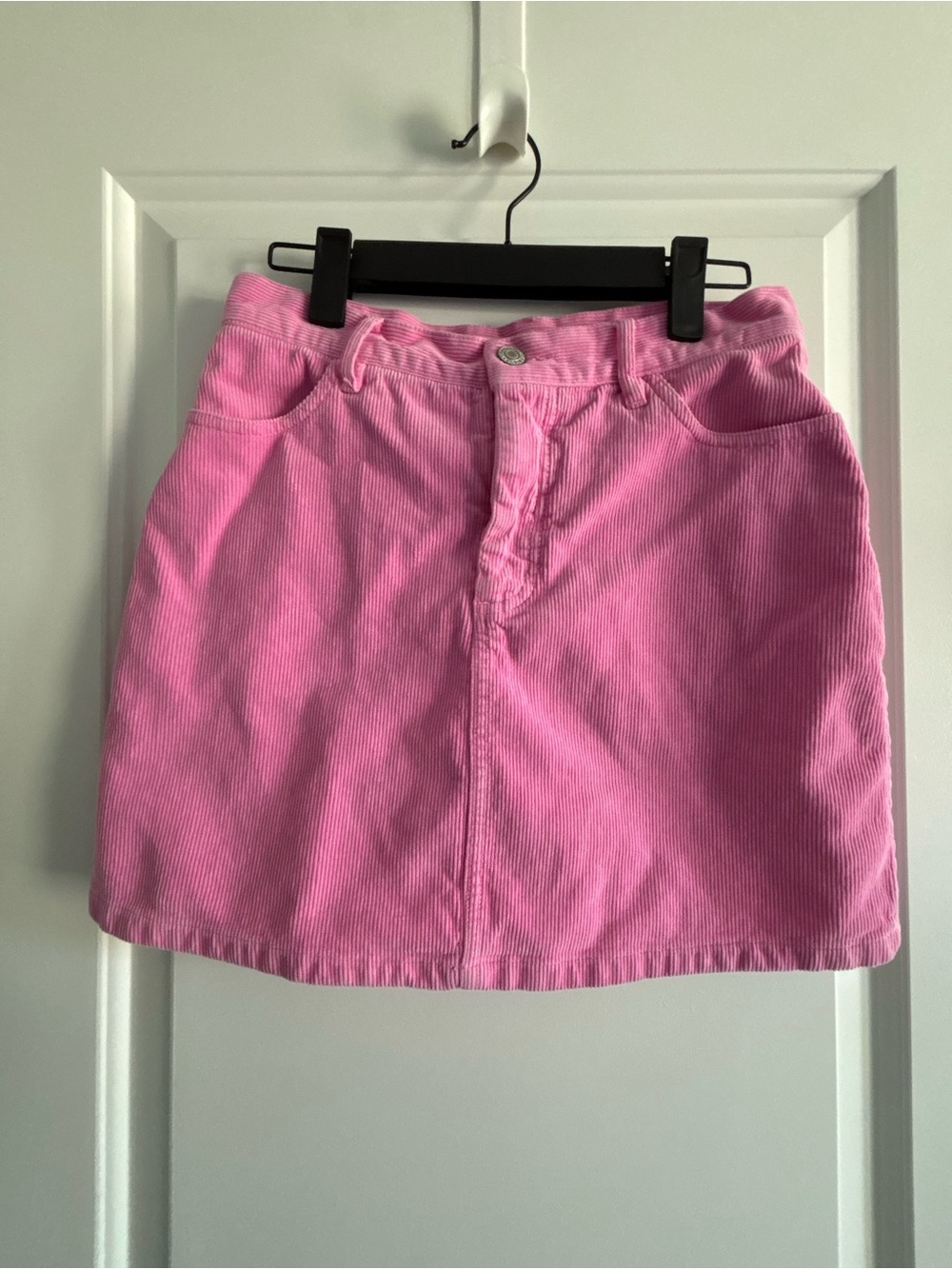 Brandy Melville Pink Corduroy Mini Skirt